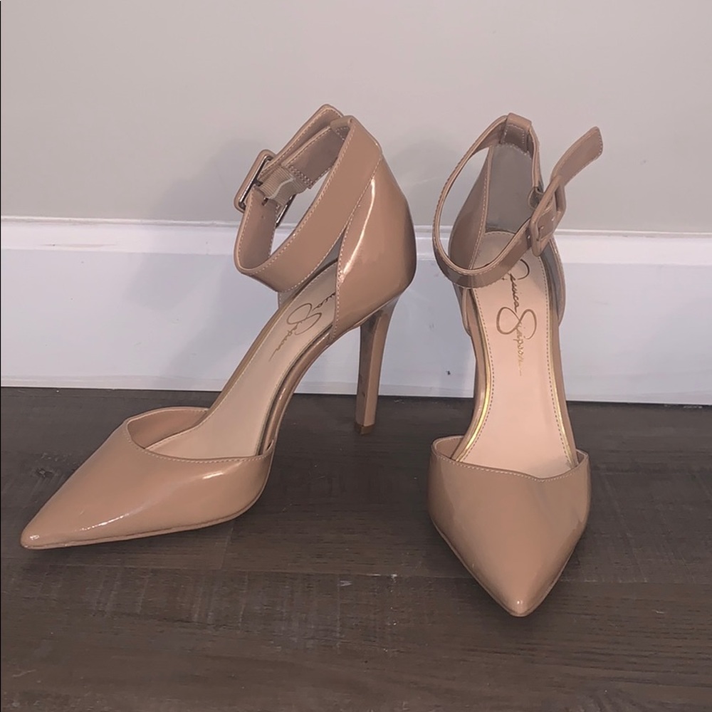 Nude Jessica Simpson ankle strap heal